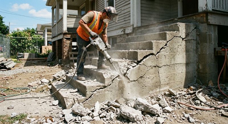 Concrete Steps Demolition in Sacramento, CA