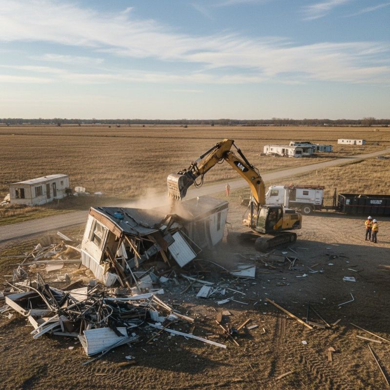 Trailer Home Demolition in Katy, TX
